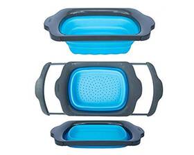 Cm201523-bl Comfify Fba Xl Large Kitchen Strainer - Collapsible Silicone Over Blue
