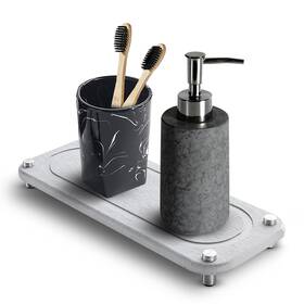 Product01 Commico Diatomaceous Earth Stone Drying Tray - Sink Caddy And Countertop Gray