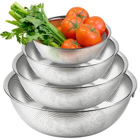 Comport K 809968600299 Premium 18/8 304 Stainless Steel Micro-perforated Small And Big Colander Set
