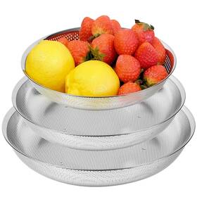 Comport K 809968600305 Premium 18/8 304 Stainless Steel Small Colander Set Of 3 Comfortable Tray M