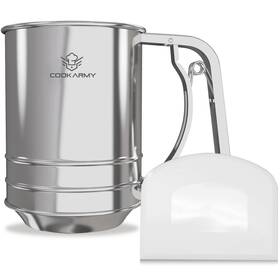Cook Army 804859992451 Flour Sifter 3 Cup Stainless Steel Great Double-layer Baking Sifters For