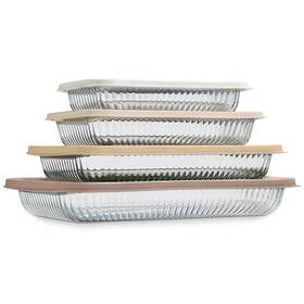 B0dwlmcc9h Cook With Color 8-pc Deep Glass Baking Dish Set Lids - Casserole Oven Safe