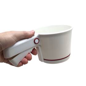 Cooking Concepts 049696422468 Flour Sifter 2 Cup Handheld Squeeze Handle Baking Tool White