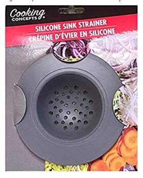 Cooking Concepts 741718792220 Silicone Sink Strainers- Pack Of 2 Grey Gray