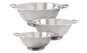 Cookpro 730 9 1 Excel Steel Colander 3 Pc Set Stainless With Cookpro 730 9 1 Excel Steel Colander 3 Pc Set Stainless With