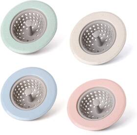 Cj-005 Cornerjoy 4 Pcs Silicone Kitchen Sink Strainer Large Wide Rim 4.5 Inch Diameter