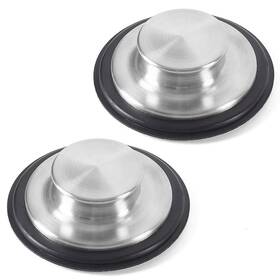 Cj-007 Cornerjoy 2 Pcs Stainless Steel Kitchen Sink Stopper Large Wide Rim 3.38 Inch Diameter - G