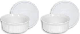 B00p07ybyy Corningware 2 Fs16 16oz French White Casserole Dishes With F-16 Lids