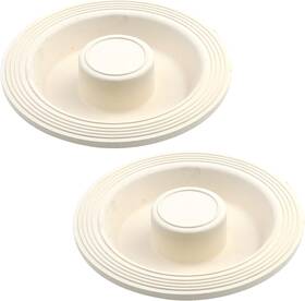 Gd1255 Coshar 2pcs Rubber Bathtub Stopper Drain Sink Plug With 3-1/8 White