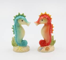 20784 Cosmos Gifts Fine Porcelain Seahorse Salt And Pepper Shakers Set 4 Inch H