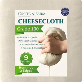 Cotton Farm 313045925987 Grade 100 Xl Cheese Cloths - Straining And More 36x36 Inch 100% Unbl