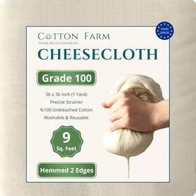 Cotton Farm 744110065589 Grade 100 Xl Cheese Cloths - Straining And More 36x36 Inch 100% Unbl Cotton Farm 744110065589 Grade 100 Xl Cheese Cloths - Straining And More 36x36 Inch 100% Unbl