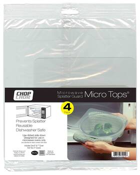 72012 Counterart Micro Tops Square Splatter Guards Pack Of 4 Assorted 9 Inch X 7 White
