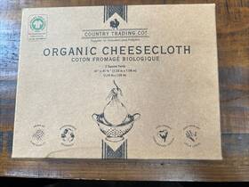 9117648 Country Trading Co. Organic Unbleached Cotton Cheesecloth For Straining Gots Certified Fine Large