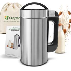 Crayton 065020180069 Nut Milk Maker Machine With Built-in Strainer 51oz/ 1.5l Stainless S