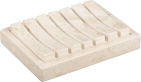 74480 Creative Home Natural Champagne Marble Soap Dish Handcrafted And Polished Luxury Beige