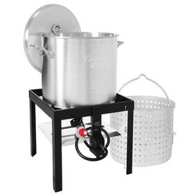 Sbk0601 Creolefeast 810001890810 60 Quart Seafood Boiling Kit With Strainer Sbk0601 Creolefeast 810001890810 60 Quart Seafood Boiling Kit With Strainer