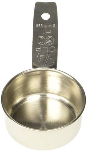 Meacp1 Crestware Meacp1/4 Stainless Steel Measure 1/4 Cup Only Silver