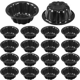 B0bry1tr2w Ctosree 16-pcs 4 Inch Nonstick Fluted Mini Cake Pans Carbon Steel