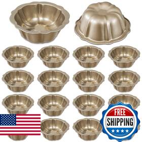 B0dznqzcts Ctosree 16 Pcs 4 Inches Fluted Mini Cake Pan Nonstick Carbon Ste