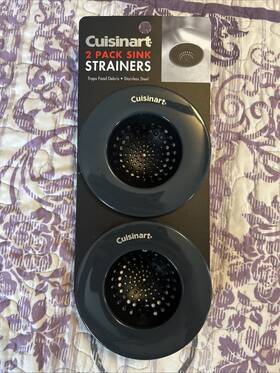 Cuisinart 042887768932 2 Pack Sink Strainers Dark Blue/gray Brand New