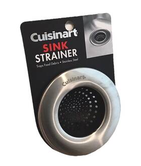 Cuisinart 042887990692 Sink Strainer Stainless Steel Chrome Food Catcher Drain Trap Basket