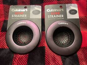 Cuisinart 042887990753 2 Pack Sink Strainer Stainless Steel Bronze Drain Trap Food Catcher