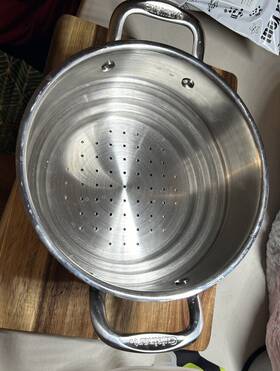 6116-20s Cuisinart V#22418 Stainless Strainer Steamer Pan Colander Insert Double Handles 7.5 Inch