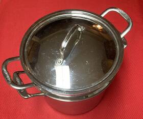 7668-24 Cuisinart Stainless 9 Quart Sock Pot With Strainer And Lid Dualhandles 7668-24 Cuisinart Stainless 9 Quart Sock Pot With Strainer And Lid Dualhandles