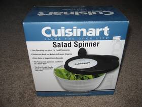 89510 Cuisinart Manual Salad Spinner 3 Piece Kitchen Tool New In Package