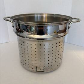 S112-28cp Cuisinart Large Stainless Steel Steamer Strainer Clean