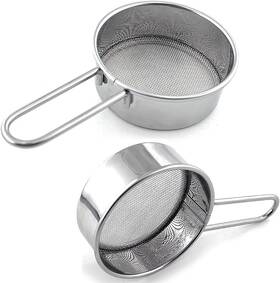 Dadamong 313048146136 2-pack Mini Flour Sifter For Baking Or Powdered Sugar Shaker Duster With