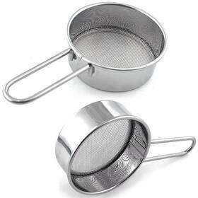 Dadamong 765071048718 2-pack Mini Flour Sifter For Baking Or Powdered Sugar Shaker Duster With Handle
