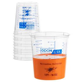 Dd-1610 Ddon Usa 16 Oz Disposable Measuring Cups For Resin Pack Of 10 Clear Ounces