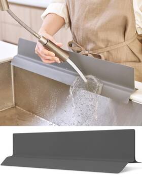 Dearcus 809608171196 23 Inches 100% Premium Silicone Kitchen Sink Splash Guard - Non Slip Strong S