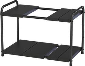 Rk-025-b Deco Brothers Decobros Under Sink 2 Tier Expandable Shelf Organizer Black One Size
