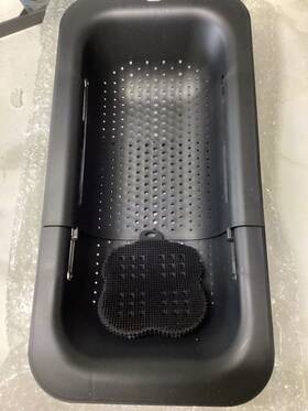 1247 Dependable Over The Sink Extendable Colander Collapsible Plastic Fruit Vegetable Pasta
