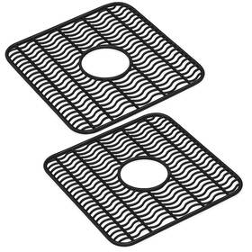 82258 Dependable Industries Inc. Essentials 2 Pack Plastic Sink Protector Mat With Center Drain Cutout Protect And G 82258 Dependable Industries Inc. Essentials 2 Pack Plastic Sink Protector Mat With Center Drain Cutout Protect And G