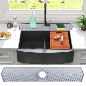 Rw0033-01-0 Derlights 30 Kitchen Faucet Sink Splash Guard Silicone Drain Pad Drip Catcher Tray Mat