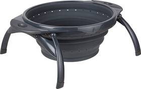 Dexas 084297125776 Pop Collapsible Silicone Colander 10 Inch Diameter Solid Gray