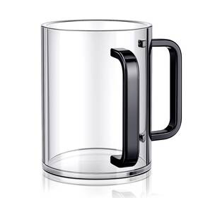 Ud-dingion-11829 Dingion Judaica Hand Washing Cup With Dual 27.1 Ounces Clear Black Handle