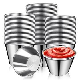 B0bfq52xlh Djzz 50x 2.5oz Stainless Steel Sauce Cups Ramekins Dipping Condiment Bowls B0bfq52xlh Djzz 50x 2.5oz Stainless Steel Sauce Cups Ramekins Dipping Condiment Bowls