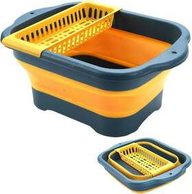 Dnzpfu 081904552772 Collapsible Dish Basin Colander For Kitchen Portable Bucket Camping Sink 2.9 Gal