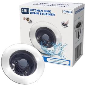 Dofajo 199284535244 3 In 1 Kitchen Sink Drain Strainer And Anti-clogging Food Basket Catcher 304 S