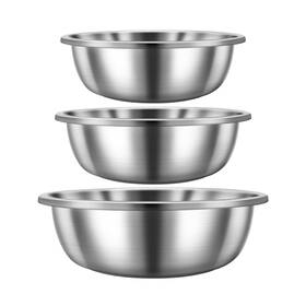Gen-domensi-23666 Domensi Set Of 3 Extra Large Stainless Steel Mixing Bowls Contai