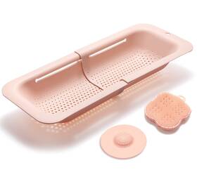 Domonic Home 786078641450 Over The Sink Strainer Basket For Kitchen Vegetables Fruits Pasta Collapsi Domonic Home 786078641450 Over The Sink Strainer Basket For Kitchen Vegetables Fruits Pasta Collapsi
