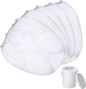 Domuen 445055090065 10 Pack Paint Strainer Bags Filter Bag 5 Gallon White