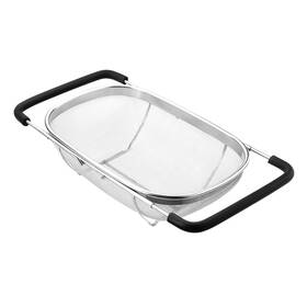 Ec-04 Dopmep Fine Mesh Colander Over The Sink 6 Quart Stainless Steel Strainer Basket And Ex