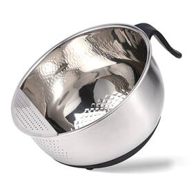Rc-18-22-blh Dopmep Rice Washer Strainer Bowl Quinoa Washing Whit Handle Stainless Steel Col