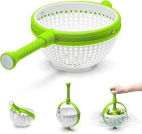 Dfsp3307 Dreamfarm Spina 2-in-1 Easy-to-use Collapsible Salad Spinner And Straining Coland Dfsp3307 Dreamfarm Spina 2-in-1 Easy-to-use Collapsible Salad Spinner And Straining Coland